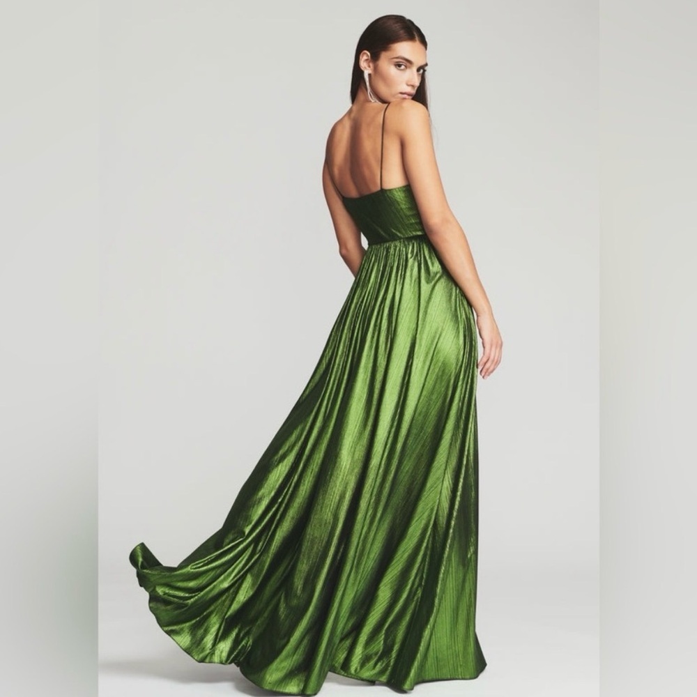 Retrofete Doss Metallic Green Maxi Formal Dress - Picture 6 of 13